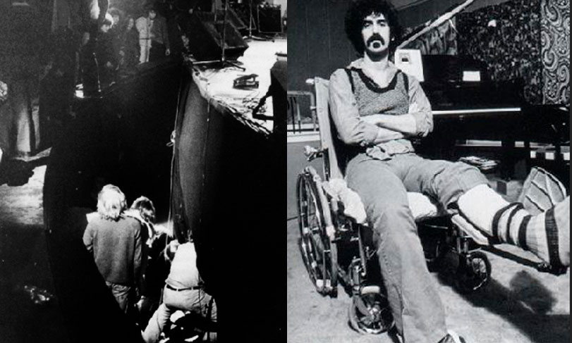 Incidente de Frank Zappa en el Rainbow/Frank Zappa lisiado por el accidente en el Rainbow