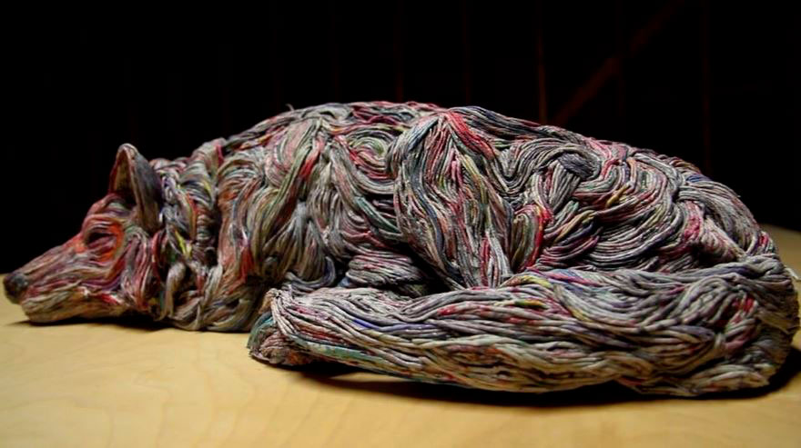 rolled-newspaper-animal-sculptures-paper-trails-chie-hitotsuyama-15